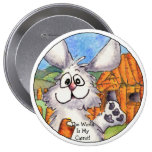 World Is My Carrot Round Lapel Pin buttons