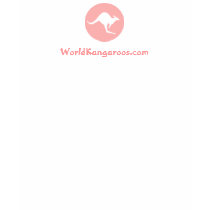 World Kangaroos White Kangaroo on Pink t-shirts