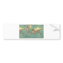 World map 1919 bumper sticker