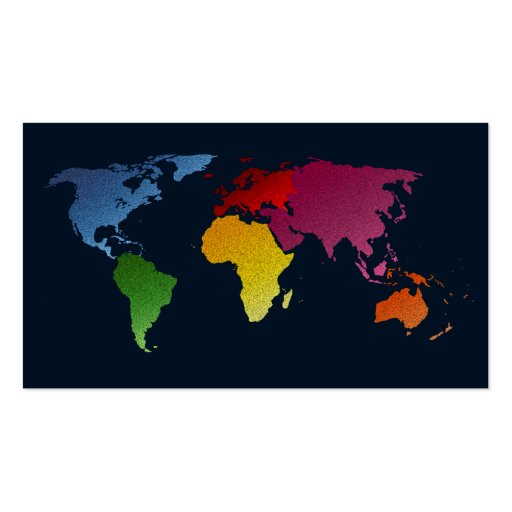 World Map business card (back side)
