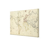 World map gallery wrap canvas
