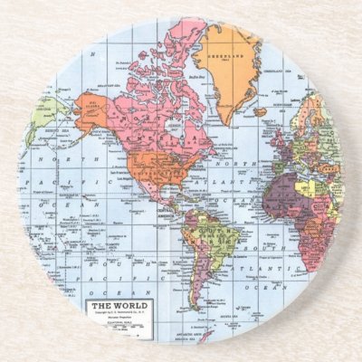 World Map coasters