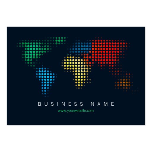 World Map Dots business card (back side)