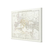 World Map of Eastern Hemisphere Stretched Canvas Print