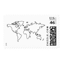 World map postage by Thinkdifferent World map postage