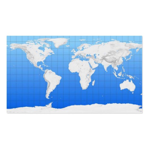 World Map Profile Card Business Card Template (back side)