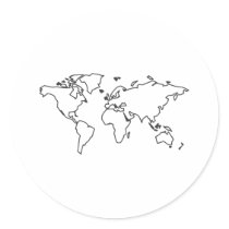 World map stickers