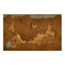 World Map - Upside Down posters