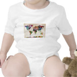 World Map Urban Watercolor Tee Shirt