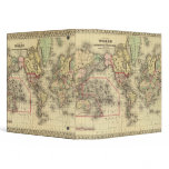 World Map with Explorers' sea routes binders