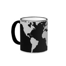 world maps ~ customizable color mugs