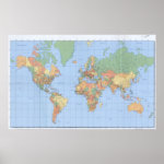 World Maps, Printed Map Poster 23x36 or other size World Maps, Printed Map Poster 23x36 or other size