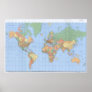 World Maps, Printed Map Poster 23x36 or other size