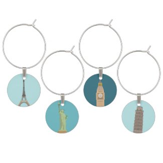 World Monuments Wine Charms