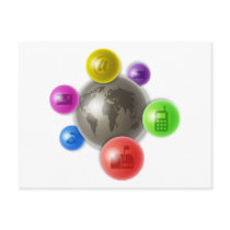 World of Communication postcards