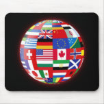 World of flags mouse pad