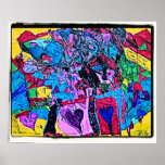 World of Hearts Drawings Print