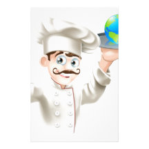 World on a plate stationery design