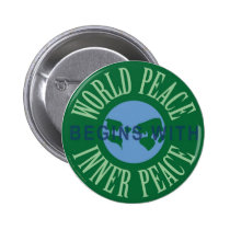 World Peace Begins With Inner Peace Button (Round) buttons