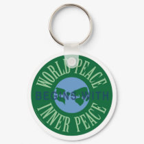 World Peace Begins With Inner Peace Keychain