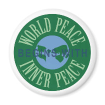 World Peace Begins With Inner Peace Magnet (Round)