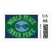 World Peace Begins With Inner Peace Stamp stamps