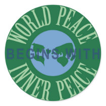 World Peace Begins With Inner Peace Sticker Sheet