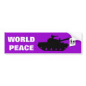 WORLD PEACE! bumper stickers by spacedust WORLD PEACE! bumper stickers