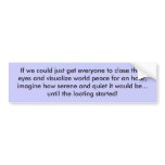 World Peace Bumper Sticker