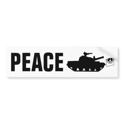 World Peace! Bumper Stickers by spacedust