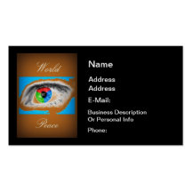 WORLD PEACE BUSINESS CARD TEMPLATES