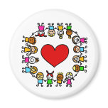 world peace cartoon illustration refrigerator magnets