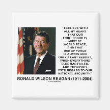 World Peace Force Last Resort Security Reagan Fridge Magnet