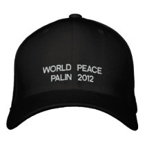 WORLD PEACE PALIN 2012 embroidered hats