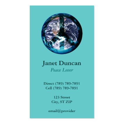 World Peace Profile Card Business Cards