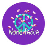 World Peace Round Sticker