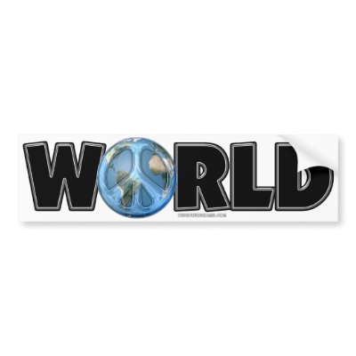 World Peace Too Bumper Sticker by Curious_Dreams