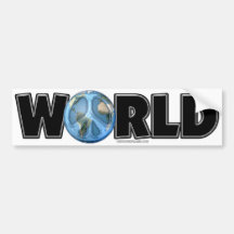 World Peace Too Bumper Sticker