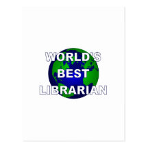 World;s Best Librarian Postcards