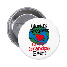 World’s Greatest Great Grandpa Heart Button