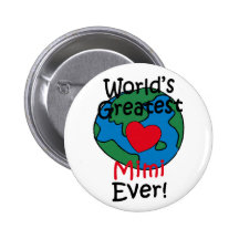 World’s Greatest Mimi Heart Pinback Button