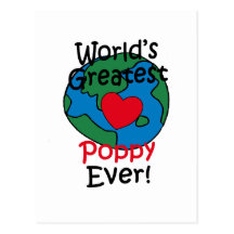 World’s Greatest Poppy Heart Postcards
