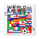 World Soccer 2010 All Team Flags Square Magnet magnet