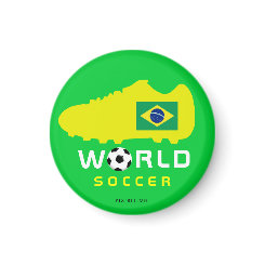 World Soccer Brazil Shoe Magnet magnet