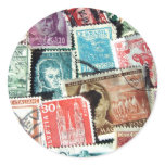 World Stamp Collage Stickers stickers