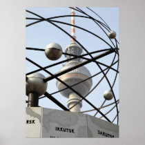 World time clock citizen of Berlin TV tower
