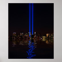 World Trade Center Tribute in Light at Night Posters