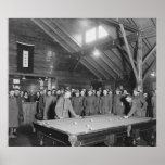 World War 1 YMCA Pool Hall, 1910s Posters