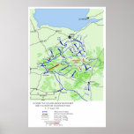 World War II Battle of the Falaise Pocket Map Print