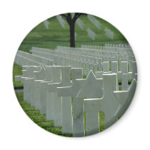 World War II cemetery, Memorial Day Fridge Magnets
